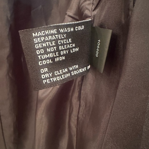 Anne Klein Classic Black Trench Coat  Rain Coat Timeless Neutral Sz M - Picture 6 of 8